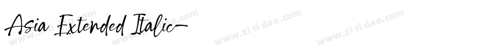 Asia Extended Italic字体转换